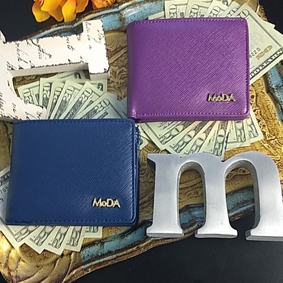 LAST ONE BLUE CLASS 💲STASH Classic bifold wallets by MoDA NY - Picture 2 of 8
